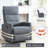 Manual Recliner Chair With Rocker And Swivel In Fabric For Living Room-966436154