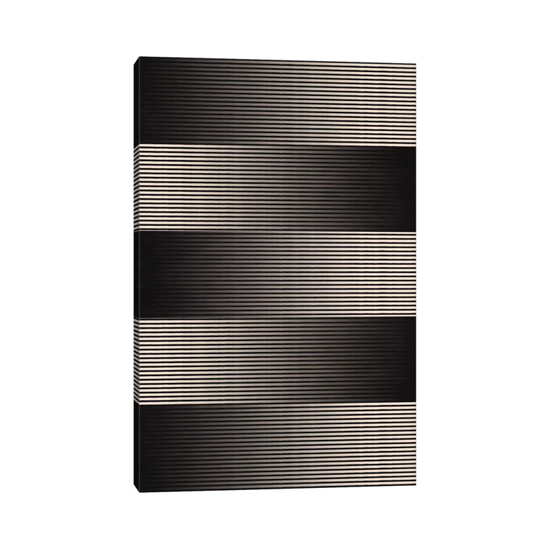 Modern Art- Grayscale by 5by5collective - Floater Frame Rectangle Print on Canvas, Wrapped Canvas, 30.48 cm H x 45.72 cm W