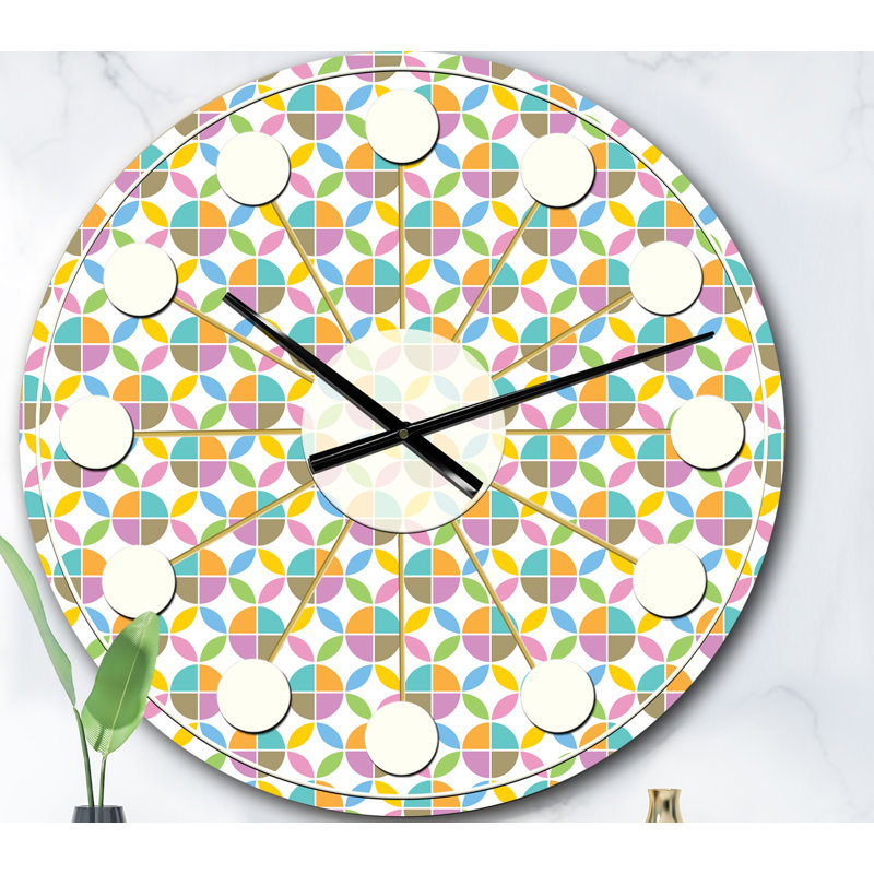 Horloge murale rétro Mid-Century, Surdimensionné