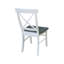 Chaise d'appoint en bois massif avec dossier croisé Dugazon Duante-48372488