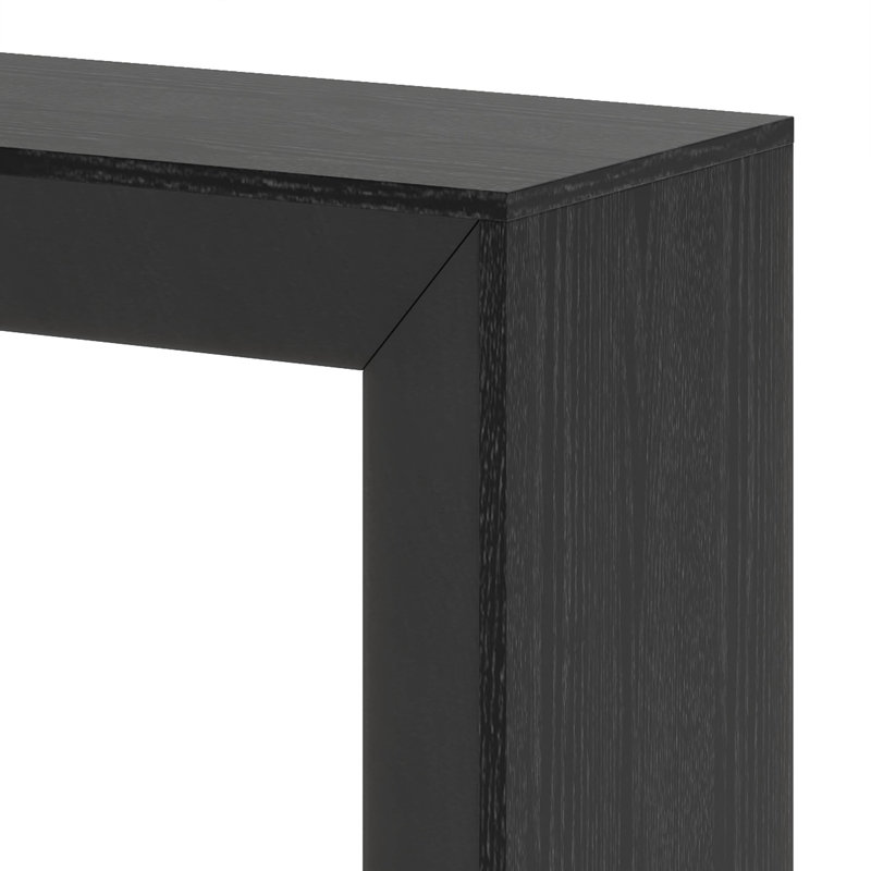 Grand console, canapé moderne en bois massif, Noir