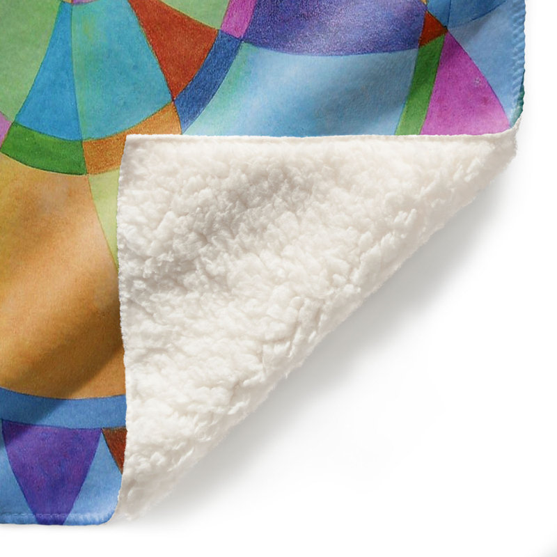Couverture en sherpa doux mandala i, l 51 po x L 60 po