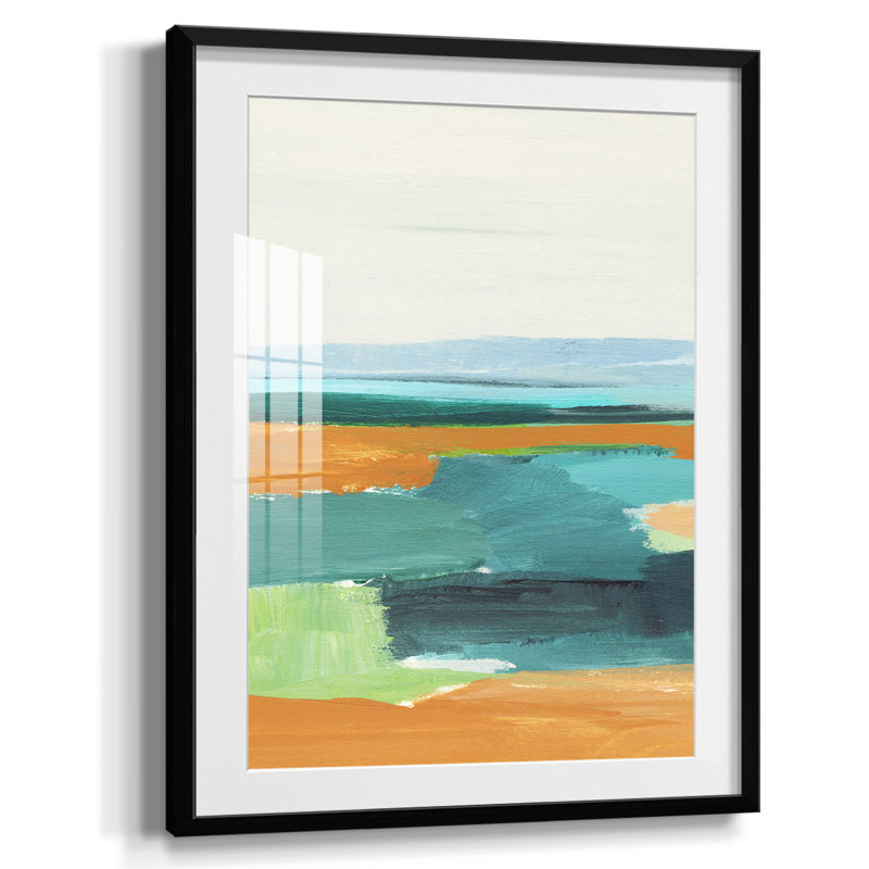Shifting III, reproduction encadrée, Papier avec cadre noir, Blanc