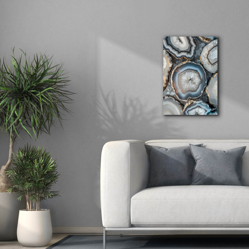 «Glow Of White Crystal» par Svetlana Aleynikova, art mural sur toile, H 26 po x l 18 po