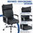 Ergonomic Tufted Faux Leather Executive Office Chair with Padded Armrest-593550319