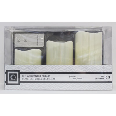 Ensemble de 4 bougies sans flamme del sans parfum 4 pièces