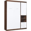 Lit armoire simple en blanc - Maximisez l'espace de votre bureau personnel avec rangement latéral Optimisez et confort