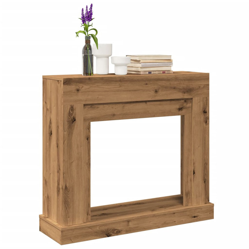 Fireplace Surround 39.4X11.8X34.4" Engineered Wood, Gray Sonoma
