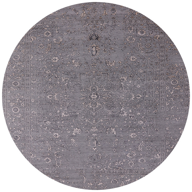 Tapis oriental gris Sharee, Rond 6 pi