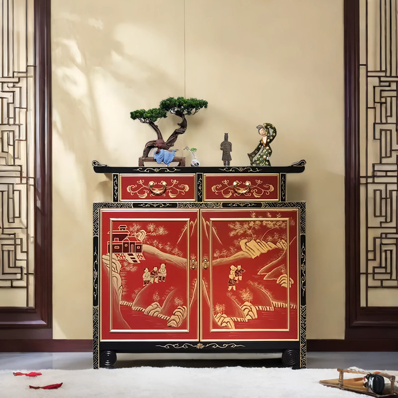 Armoire d'entrée peinte