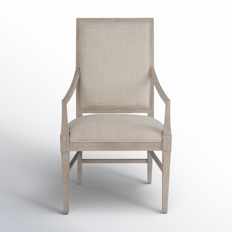Coalesce Solid Wood Slat Back Armchair, Gray