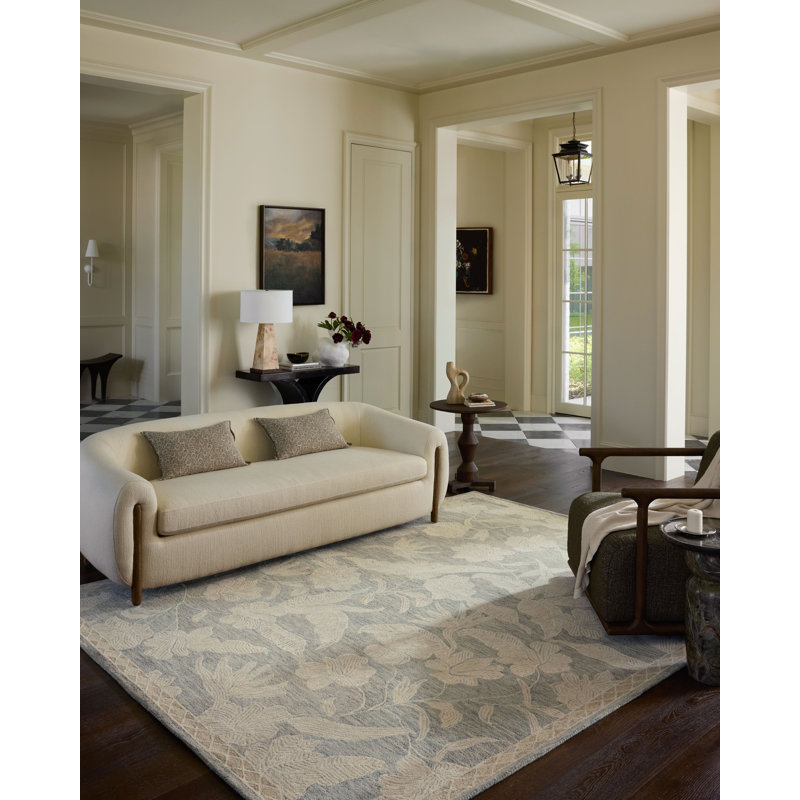 Loloi Lenore Blue / Natural Contemporary Area Rug, Rectangle 8'6" x 11'6"