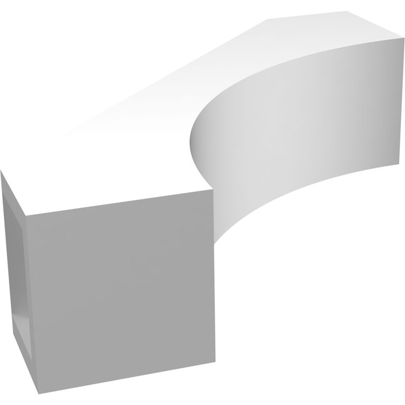 Westlake Architectural Grade PVC Knee Brace, 10"H x 3"W x 10"D