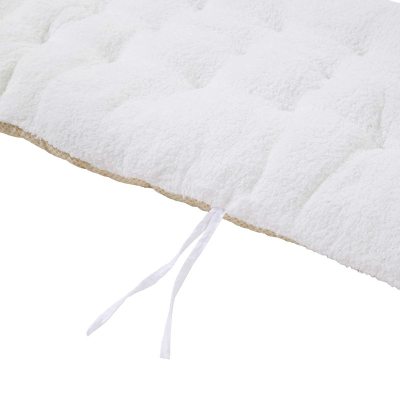 Seat Cushion, White, 110cm W x 40cm D