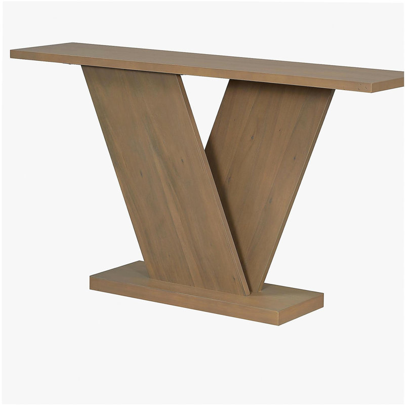 Meuble télé Mirod, placage en bois naturel, base en forme de V, classique et polyvalente, idéale pour exposer vos articles préférés, facile à assembler