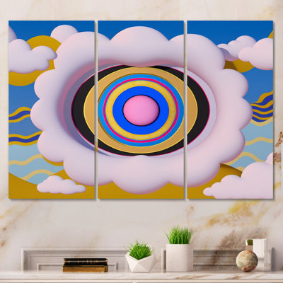 «Visions Of Eye of Consciousness Futuristic X», ensemble d'impressions d'art mural moderne