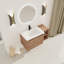 Meuble-lavabo mural 40 po avec lavabo en céramique blanche et tablettes de rangement et 1 porte à fermeture en douceur