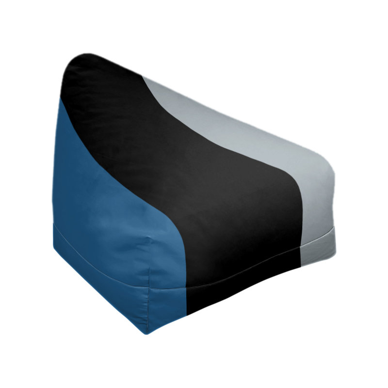 Sac de pois classique, H 30 po x l 27 po x P 27 po, Jaune beurre / bleu / blanc