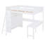 Full Loft Bed With Desk And Bookcase-801863607