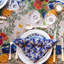 6 serviettes de table en lin bio Harem bleu