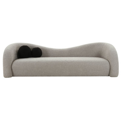 Tov Furniture Leonie Grey Faux Shearling Sofa