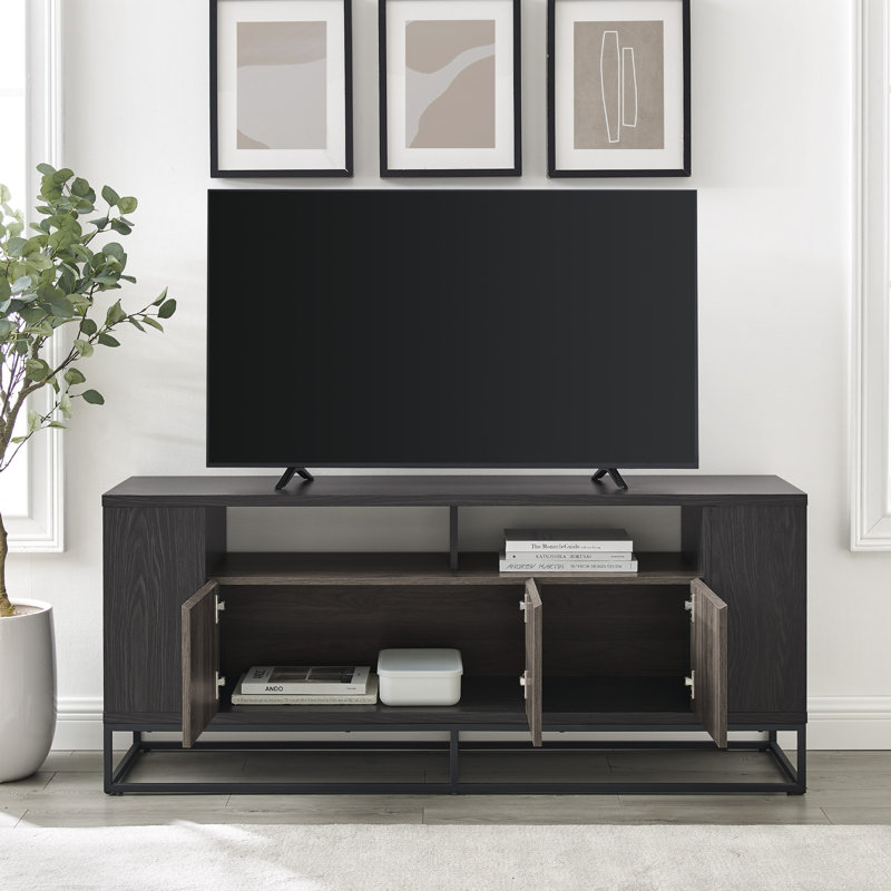 Meuble télé pour téléviseur de 65 po ou moins Pulbrough, Graphite / gris ardoise