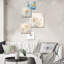 Blue Dandelion Dreams - Ensemble de 5 décorations murales de pissenlit