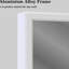 Miroir de chambre 48 po x 32 po à cadre blanc, résistant à l'eau, facile à installer pour la salle de bain, le salon, options de montage polyvalentes, miroir mural vertical ou horizontal de 48 po x 32 po avec cadre en aluminium-1509264799
