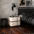 Solid Wood Nightstand With 2 Drawers, Modern Leather-wrapped Bedside Table, Compact Storage For Bedroom