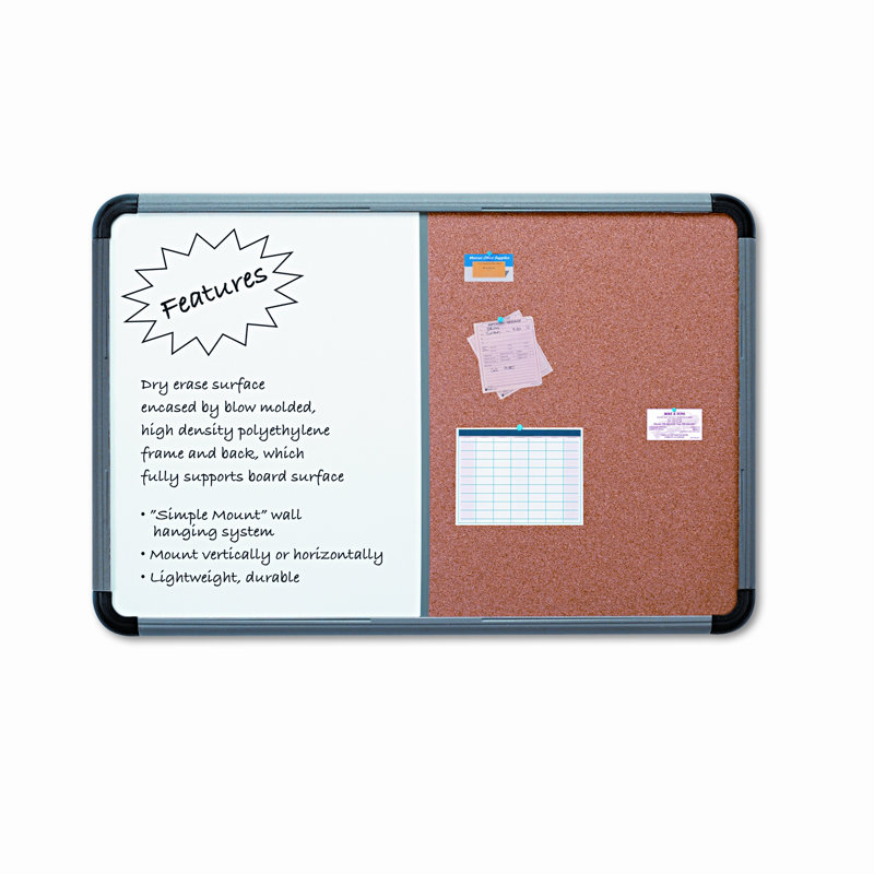 Tableau combo Collaboration Boards, H 66 po x l 42 po, Anthracite