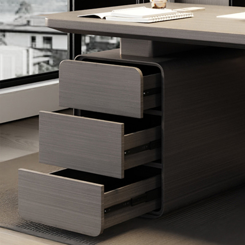 Bureau d'ordinateur en bois pour la maison, H 29,53 po x l 62,99 po x P 27,56 po, Gris clair