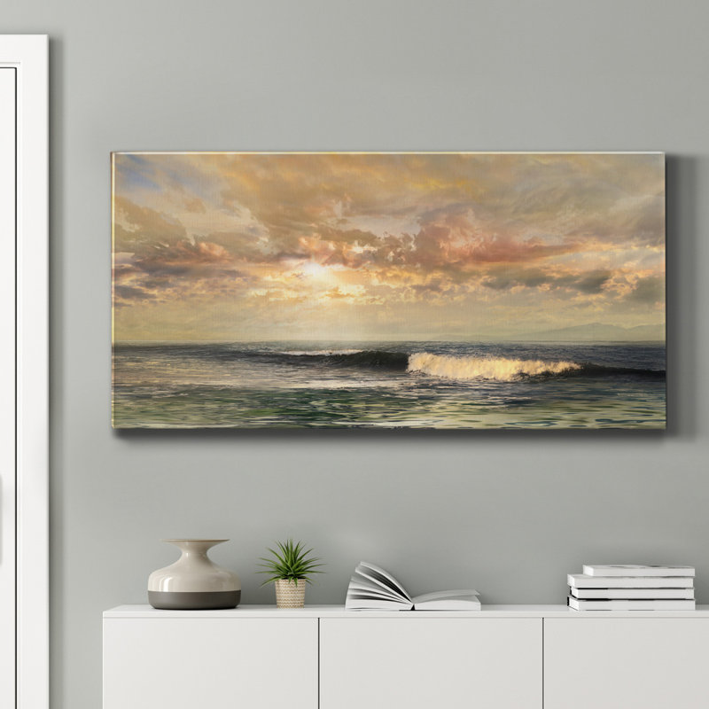 Serenity Beach - reproduction sur toile tendue, H 24 po x l 12 po x P 1 po