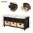 Rustic Storage Bench with 3 Drawers and 3 Rattan Baskets for Living Room, Entryway-688422002
