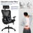 Illman Ergonomic Computer Chair with Multi-adjustable Headrest-2113866554