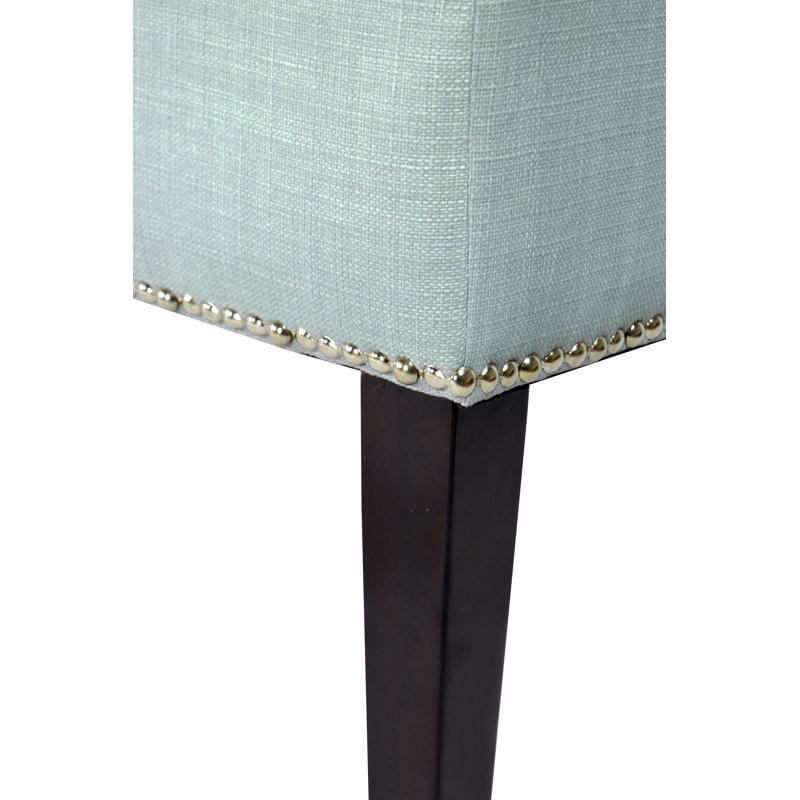 Woodside Polyester Upholstered Bench, Sea Mist Green