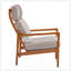 Fauteuil d'appoint Mid-Century moderne, structure en bois massif avec dossier haut, coussins rembourrés légers, conception ergonomique pour une assise confortable-130785007