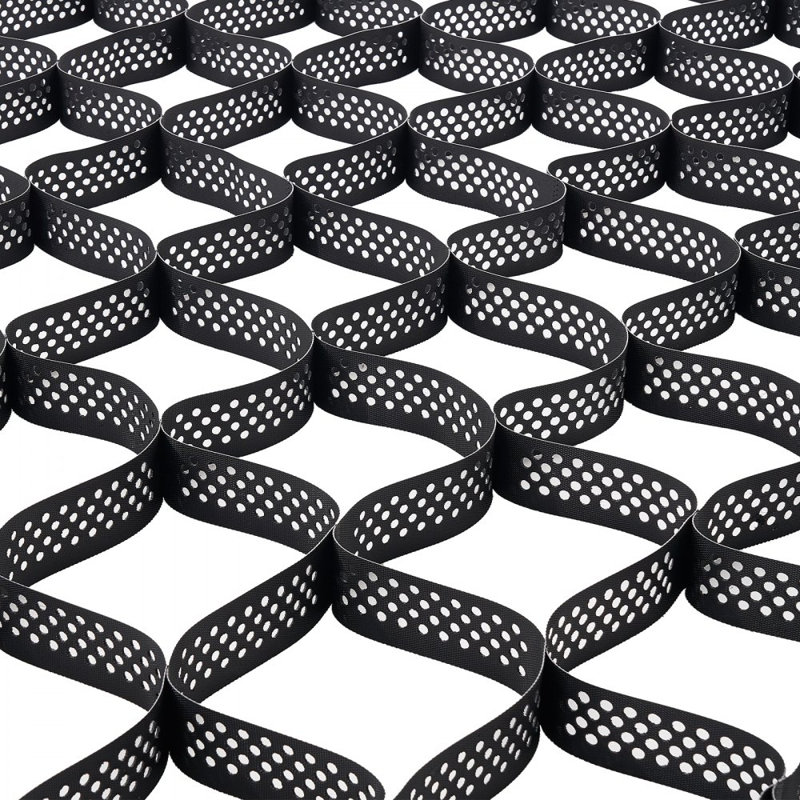 Grille géocellulaire de 3 pouces de profondeur pour gravier, H 9,5 pi x l 24,9 pi