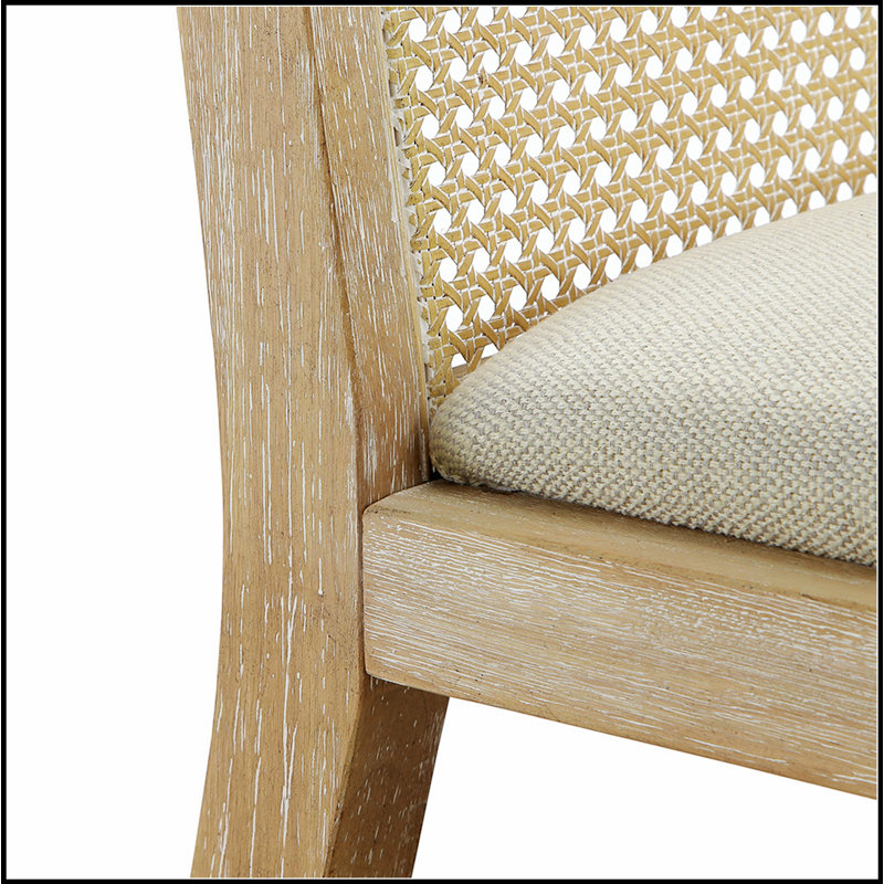 Ensemble de 2 chaises de salle à manger capitonnées Channel, confortables et élégantes avec coussins épais et structure en bois durable