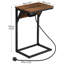 C Table End Table with Built-In Outlets