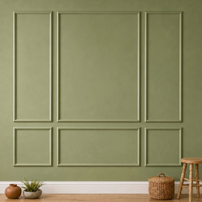 Ensemble de moulures murales prédécoupées, autocollantes et peignables, 6 panneaux de lambris étanches pour la décoration murale intérieure, disponible en 4 styles de cadre différents.