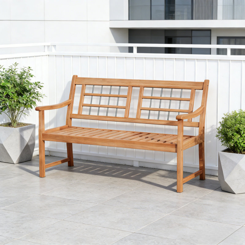 Manufactured Wood Wood Outdoor Bench