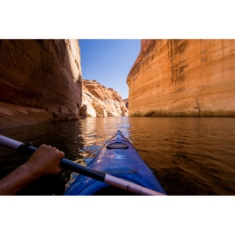 Exploring river on kayak 976804752, 51cm H x 76cm W