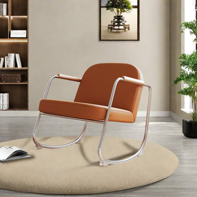 Chaise berçante en cuir de haute qualité