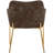 Kobinski Upholstered Dining Chair In Velvet/Leather/Boucle With Gold Chrome Iron-1199518375