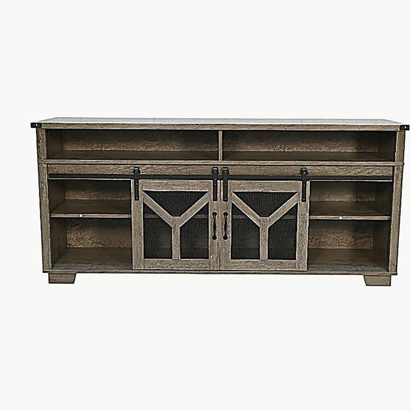 65.3" TV Stand with LED light, Antique Grey