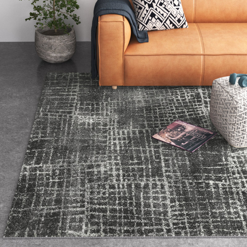 Tapis gris Braelyn, Rectangle 5 pi 3 po x 7 pi 7 po