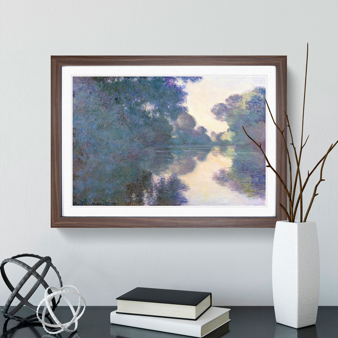 Morning on the Seine by Claude Monet - Framed Print