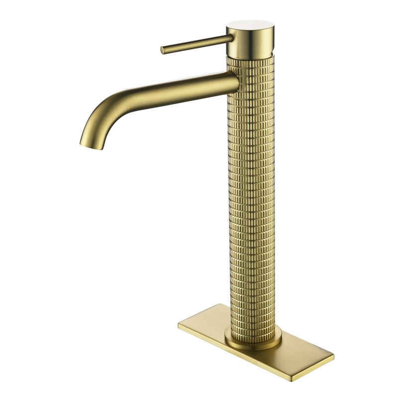 Single-Hole Single-Handle Bathroom Faucet, Brushed Gold