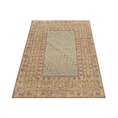 Distressed Homage Wool Floral Area Rug