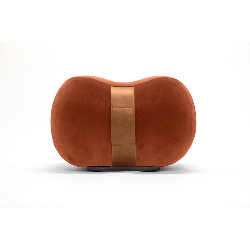 Milo Velvet Ottoman, Marmalade/Chesterfield Velvet